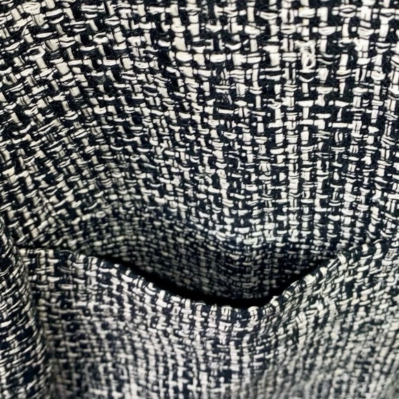 Lord & Taylor Vintage Women’s 100% Silk Black & White Tweed Blazer Jacket Sz 16 - Picture 5 of 9